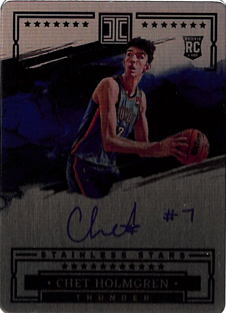 2022-23 Impeccable Chet Holmgren Auto Autograph Stainless Stars Rookie RC /75 Thunder