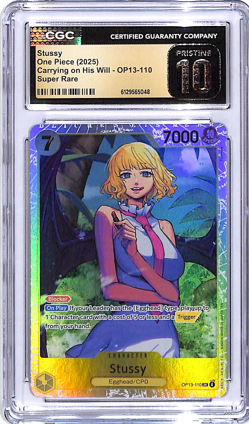 One Piece Carrying on His Will OP13 Stussy 110 CGC 10 Pristine