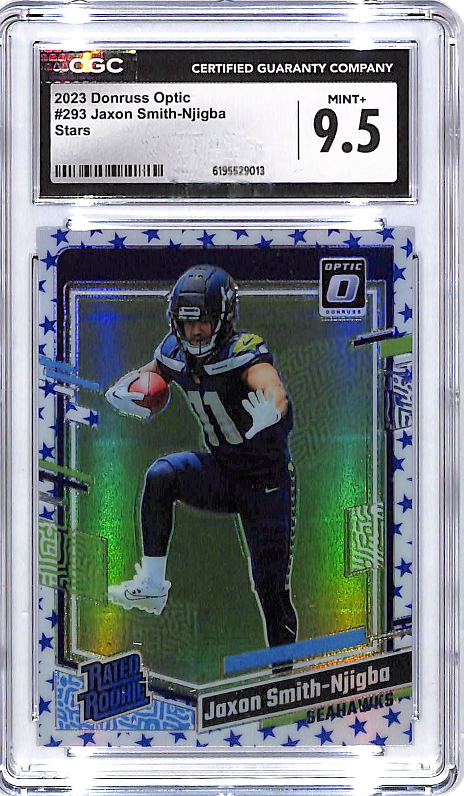 2023 Donruss Optic Jaxon Smith-Njigba Rated Rookie RC Stars CGC 9.5 Seahawks