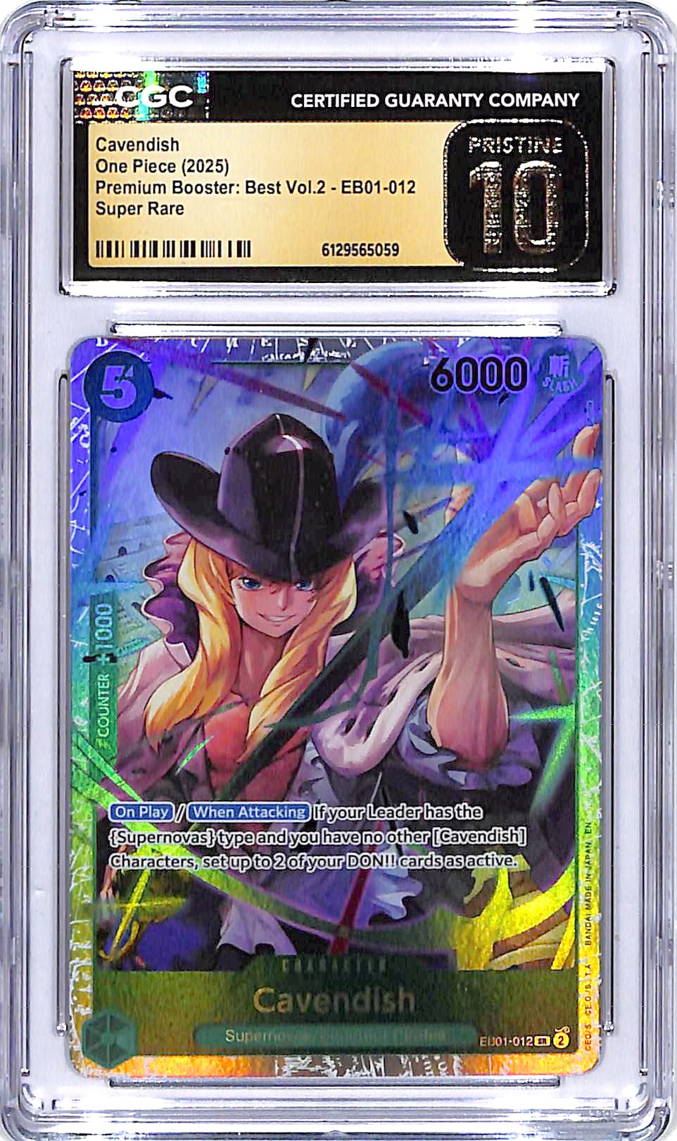 One Piece Premium Booster Best Vol 2 EB01 Cavendish 012 CGC 10 Pristine