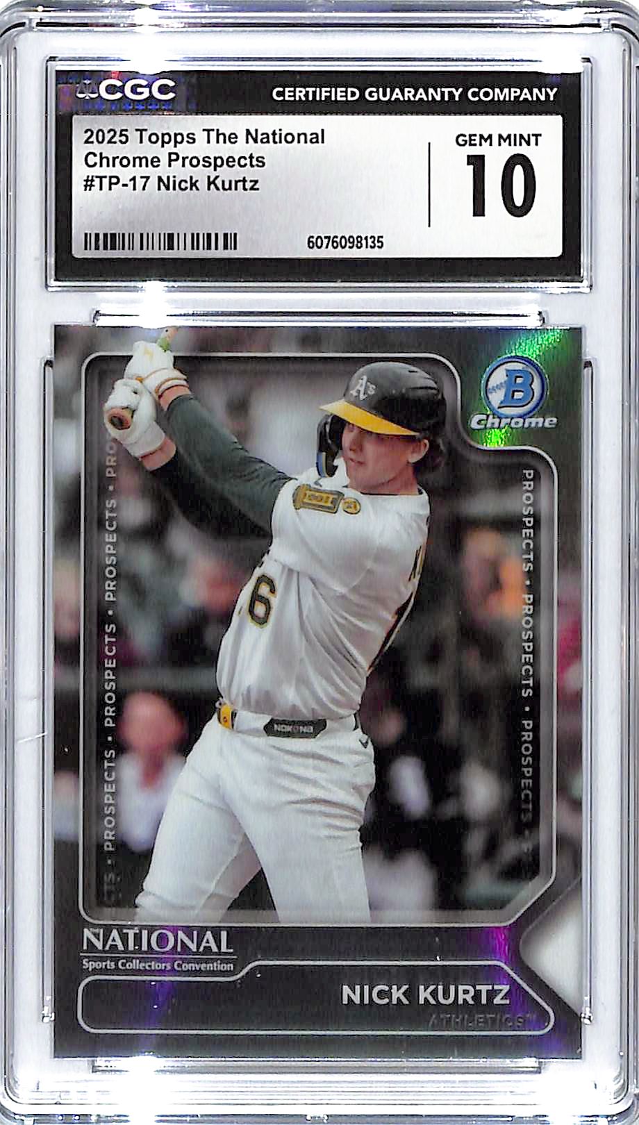 2025 Nick Kurtz Topps The National Chrome Prospects #TP-17 CGC Gem Mint 10