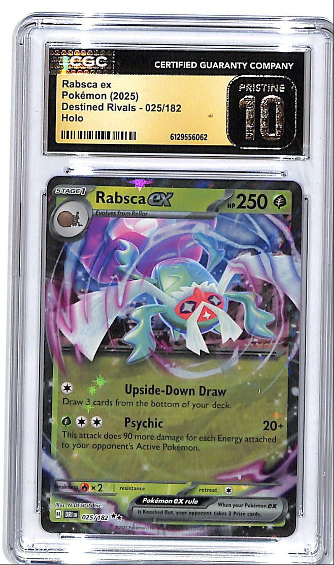 Pokemon Destined Rivals Rabsca EX 025 CGC 10 Pristine