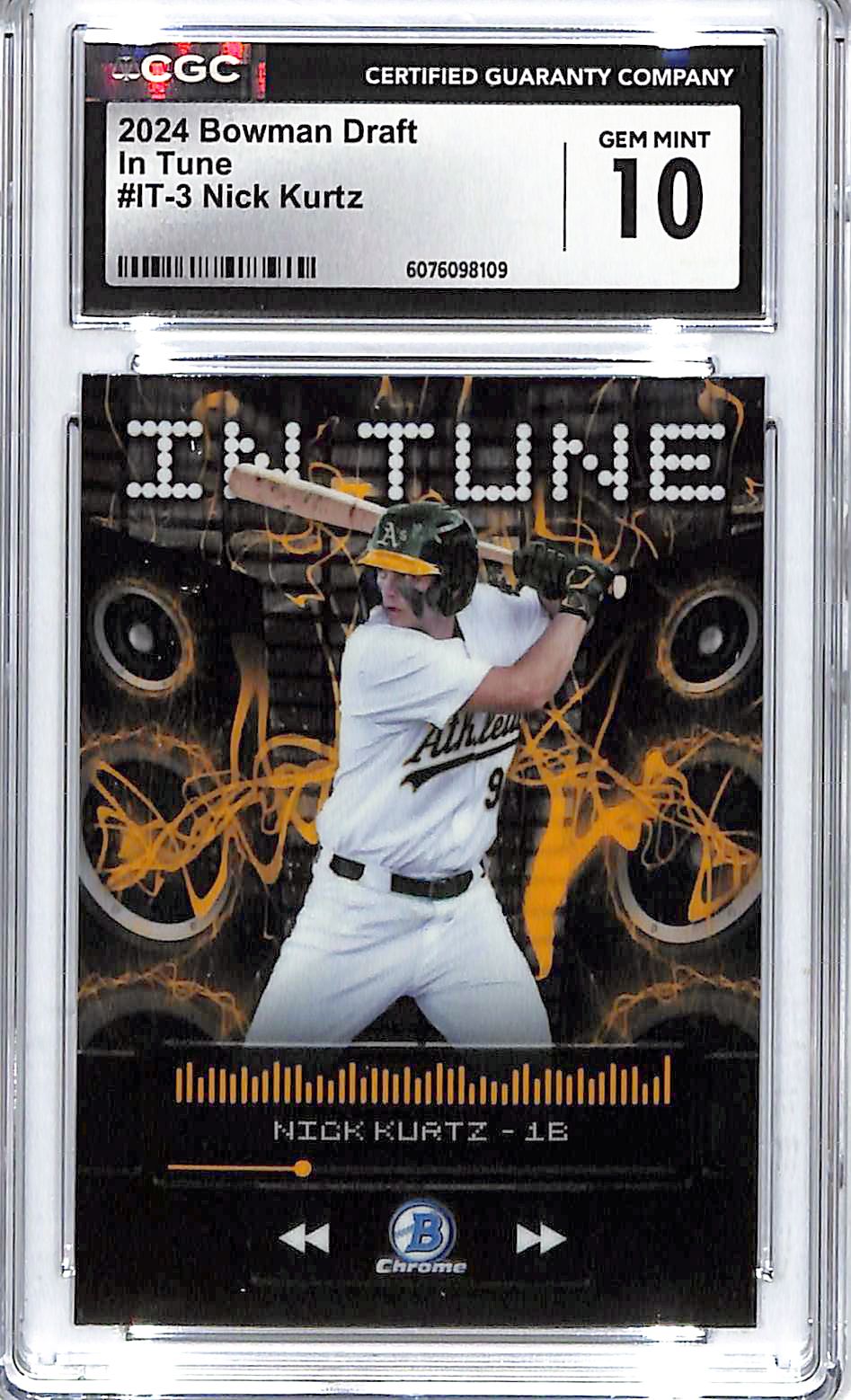 2024 Nick Kurtz Bowman Draft In Tune #IT-3 CGC Gem Mint 10
