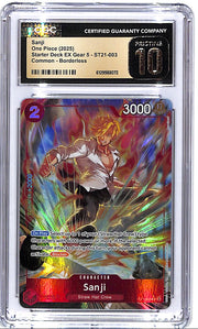 One Piece Starter Deck EX Gear 5 ST21 Sanji 003 Borderless CGC 10 Pristine