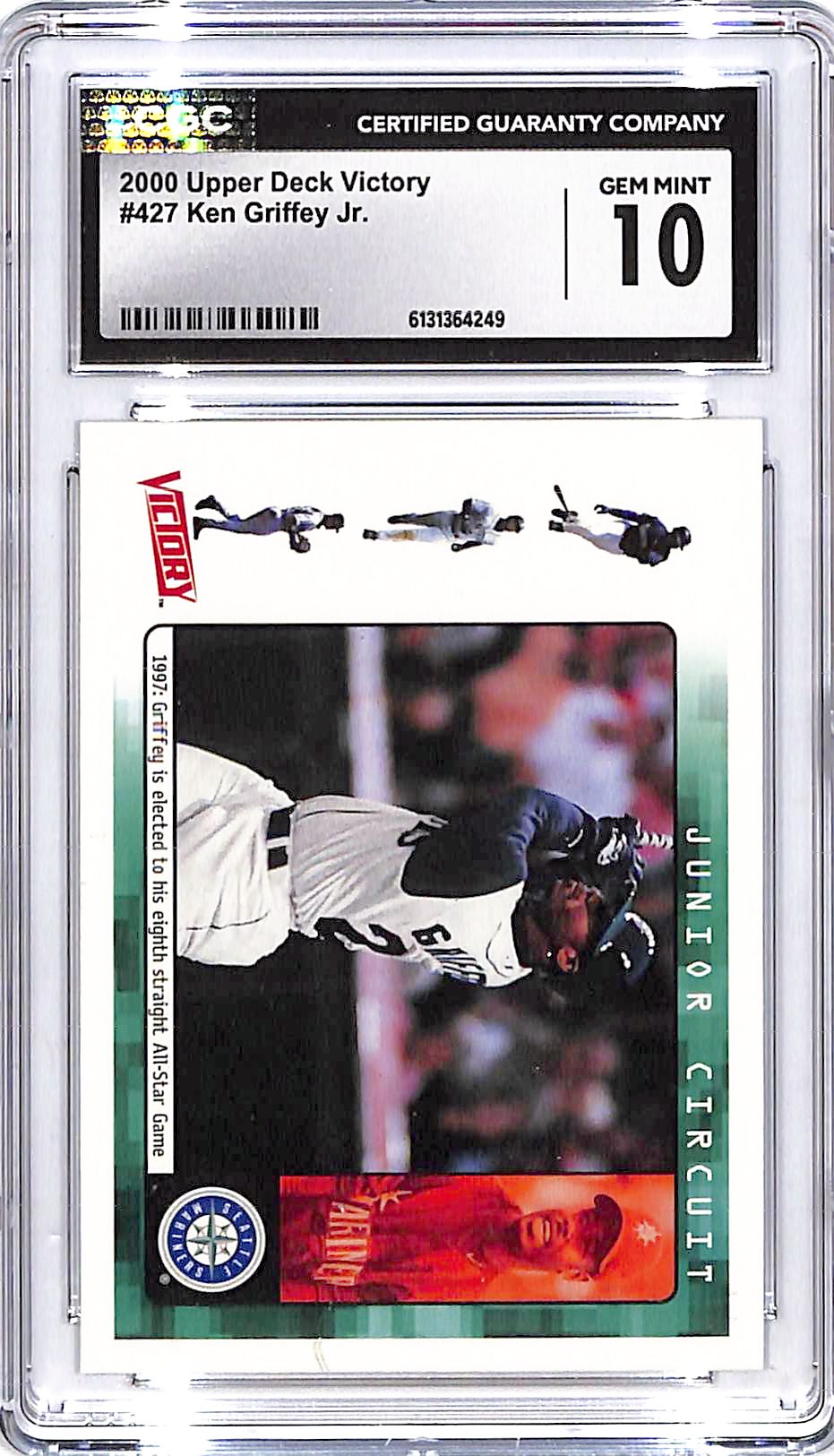 2000 Upper Deck Victory Ken Griffey Jr #427 CGC 10 Mariners