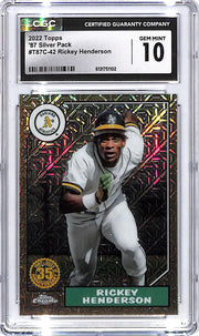 2022 Topps Rickey Henderson Silver Pack CGC 10 Athletics