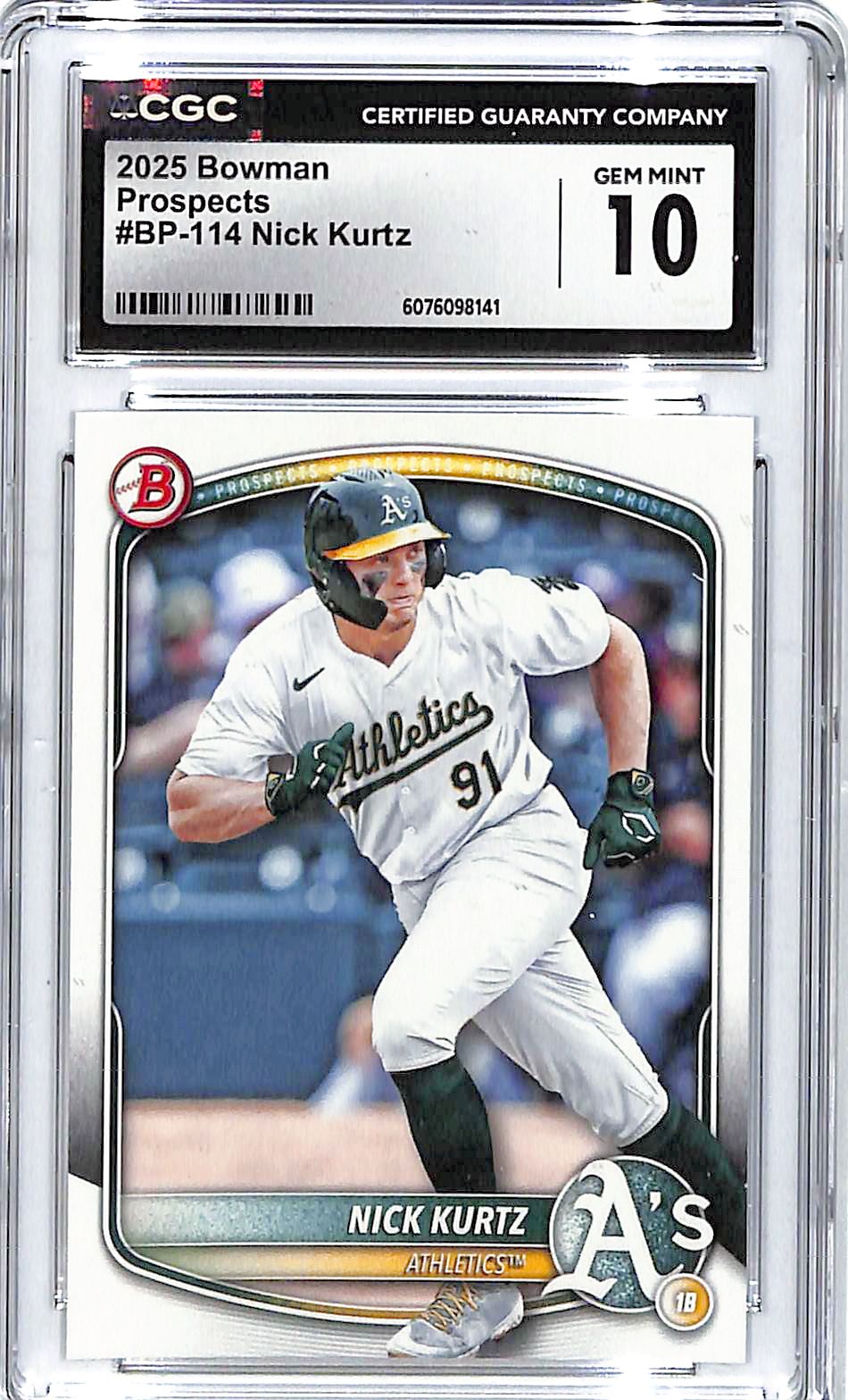 2025 Nick Kurtz Bowman Prospects #BP-114 CGC Gem Mint 10