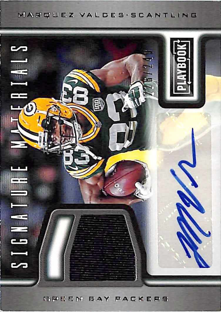 2019 Playbook Marquez Valdes-Scantling Auto Autograph Patch Jersey /249 Packers