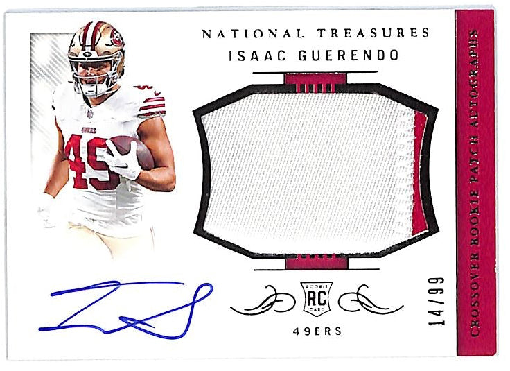 2024 National Treasures Isaac Guerendo Auto Autograph Rookie RC Patch /99 49ers