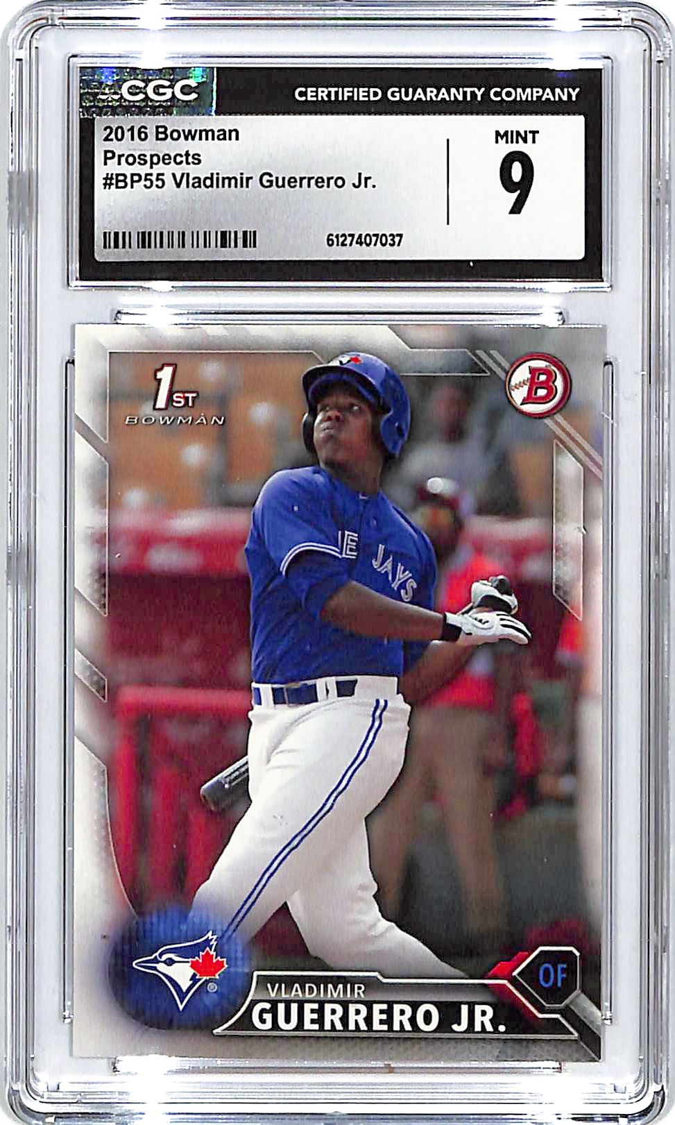 2016 Bowman Vladimir Guerrero Jr Prospects Rookie RC #BP55 CGC 9 Blue Jays