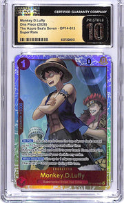 One Piece The Azure Sea's Seven OP14 Monkey D Luffy 013 CGC 10 Pristine