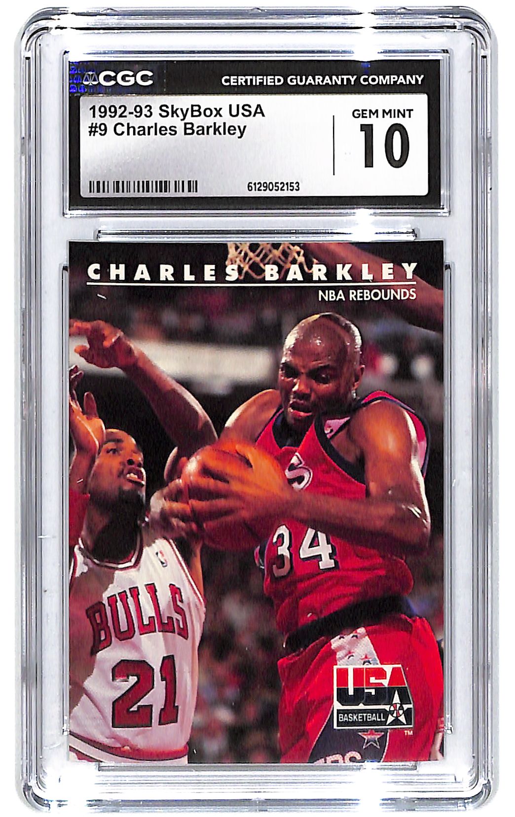 1992-93 Charles Barkley Skybox USA #9 CGC Gem Mint 10