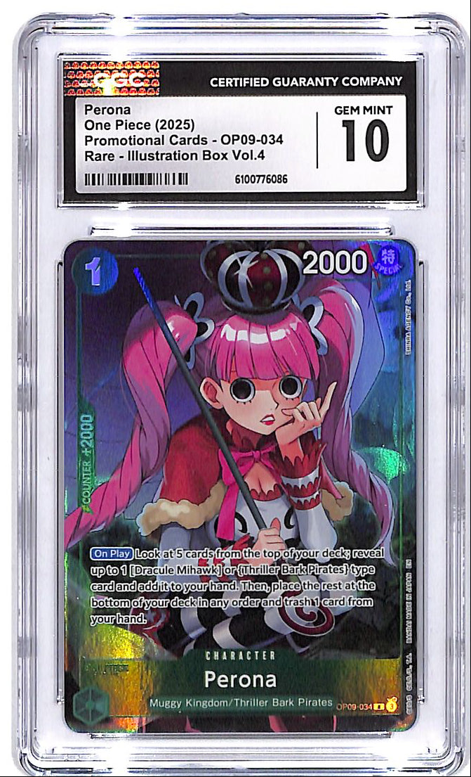 One Piece Promotional Cards Illustration Box Vol 4 OP09 Perona 034 CGC 10