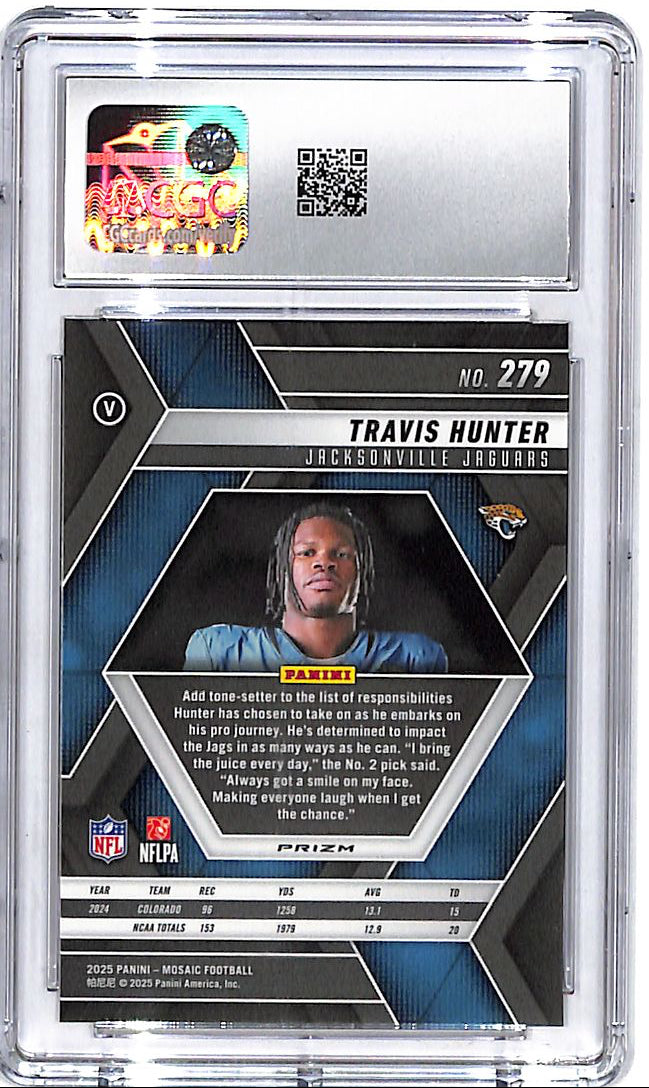 2025 Mosaic Travis Hunter Rookie Variation RC Reactive Yellow CGC 10 Jaguars