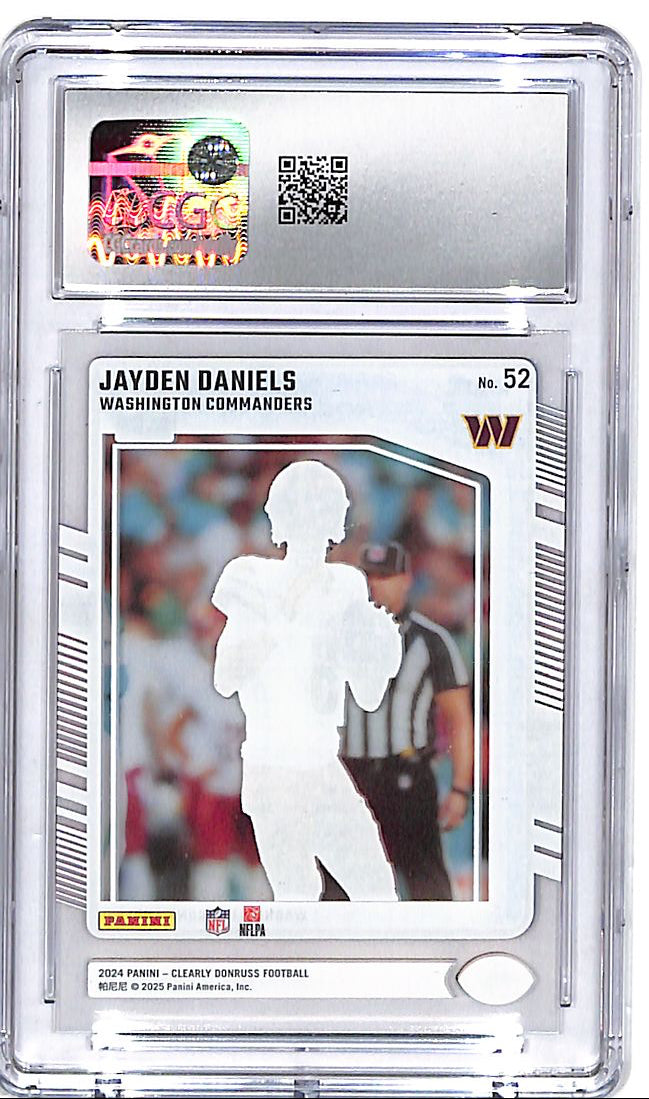 2024 Clearly Donruss Jayden Daniels Rated Rookie RC #52 CGC 10 Commanders