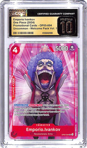 One Piece Promotional Cards Welcome Vol 1 OP05 Emporia Ivankov 004 CGC 10 Pristine