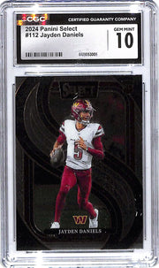 2024 Select Jayden Daniels Rookie RC #112 CGC 10 Commanders