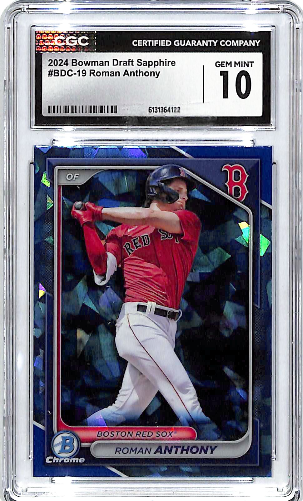 2024 Bowman Chrome Draft Sapphire Roman Anthony Rookie RC CGC 10 Red Sox
