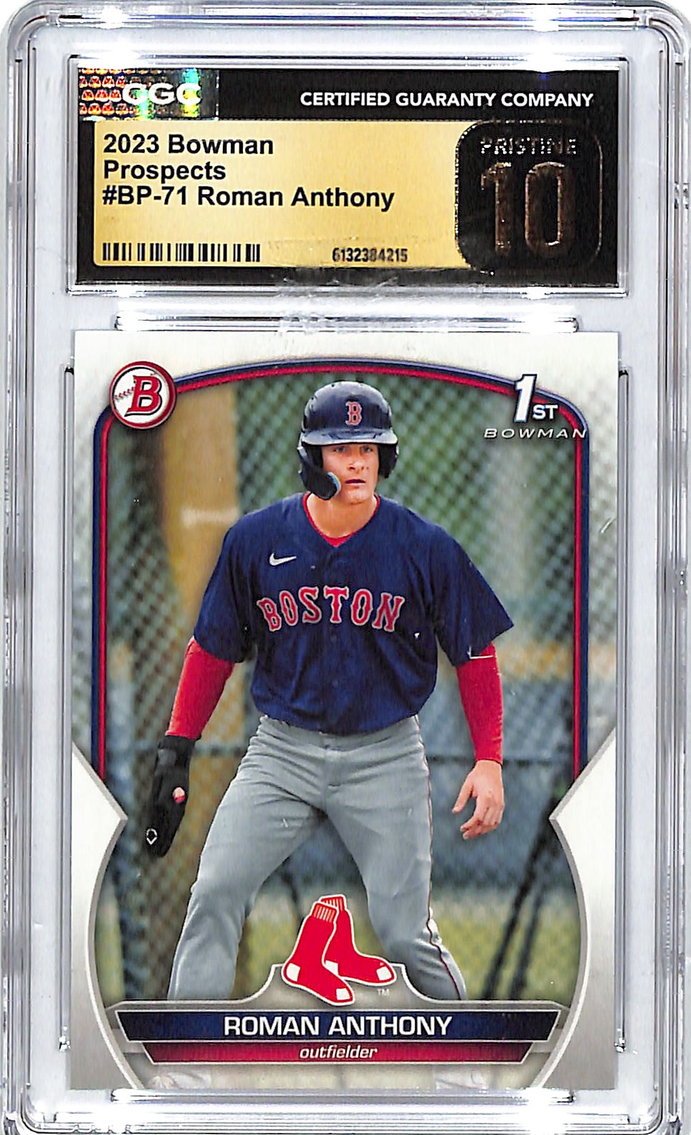 2023 Bowman Roman Anthony Prospect Rookie RC CGC 10 Pristine Red Sox