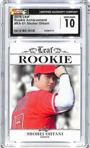 2018 Leaf Shohei Ohtani Rookie RC Achievement CGC 10 Angels