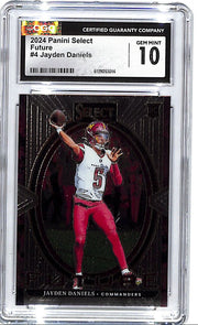 2024 Select Jayden Daniels Future Rookie RC CGC 10 Commanders