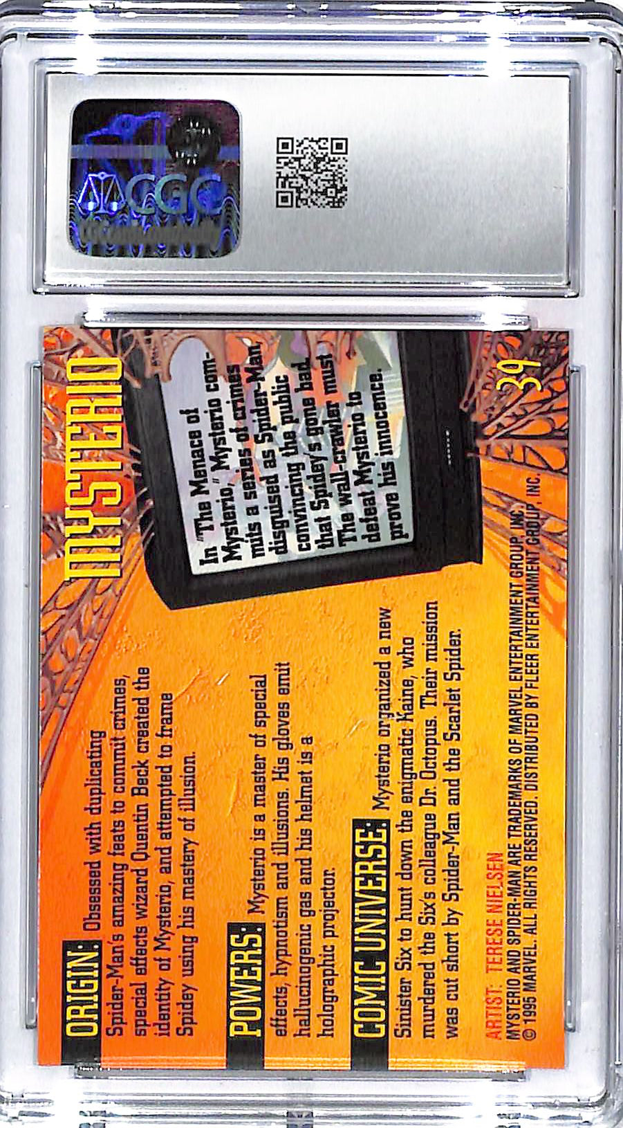 1995 Mysterio Fleer Ultra Spider-Man #39 CGC Mint Plus 9.5
