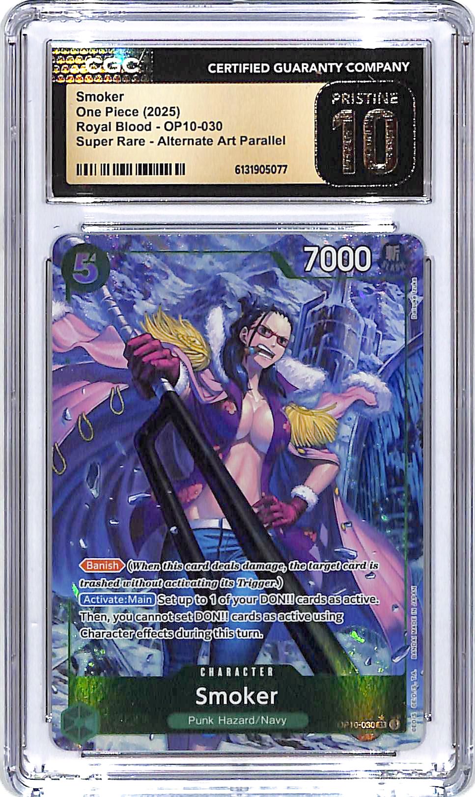 One Piece Royal Blood OP10 Smoker 030 Alternate Art CGC 10 Pristine