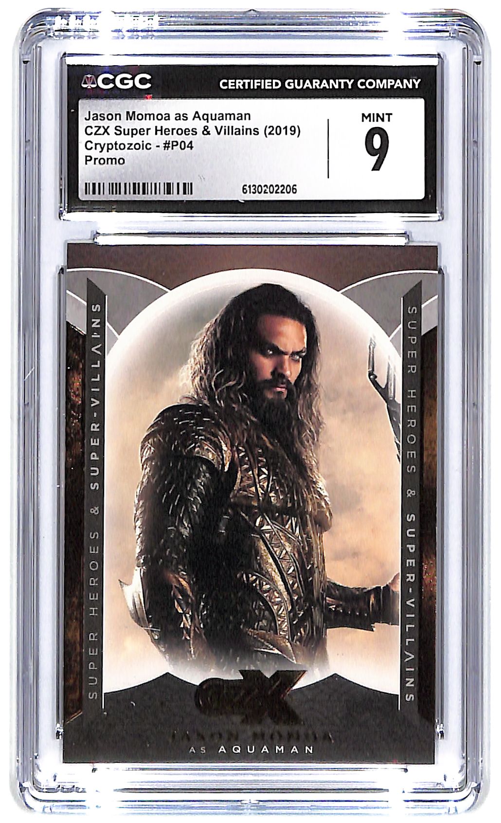 2019 Jason Momoa as Aquaman CZX Super Heros & Villains Promo #P04 CGC Mint 9