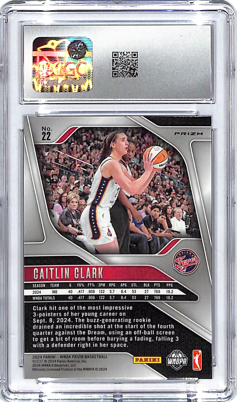 2024 Prizm WNBA Caitlin Clark Rookie RC Blue Velocity CGC 9 Fever