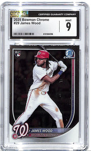 2025 Bowman Chrome James Wood Rookie RC #29 CGC 9 Nationals