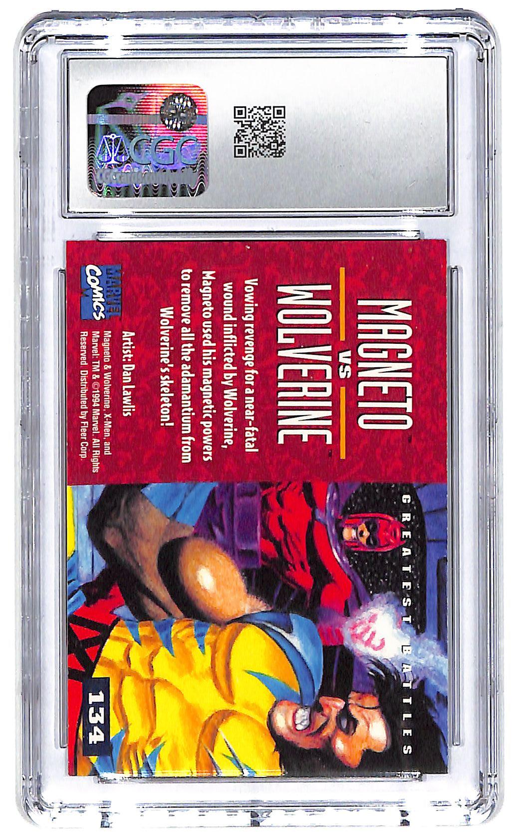 1994 Magneto Vs. Wolverine Fleer Ultra X-Men '95 #134 CGC Mint Plus 9.5