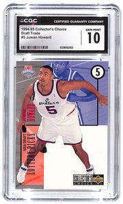 1994-95 Juwan Howard Collector's Choice Draft Trade #5 CGC Gem Mint 10