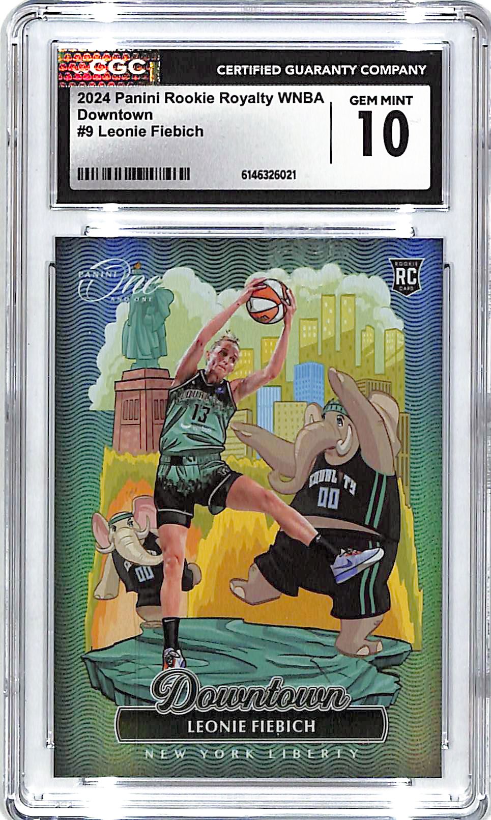 2024-25 WNBA Rookie Royalty Leonie Fiebich Downtown RC #9 CGC 10 Liberty