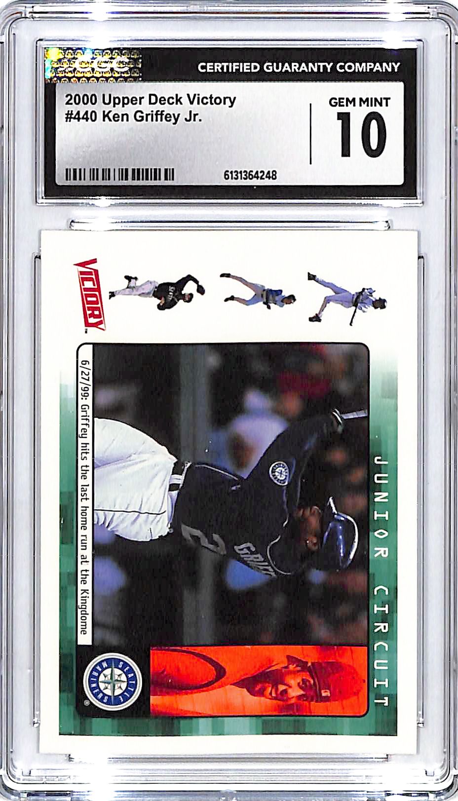 2000 Upper Deck Victory Ken Griffey Jr #440 CGC 10 Mariners