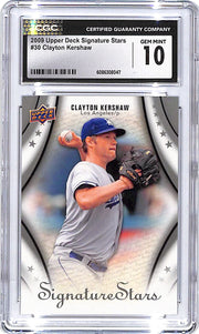 2009 Upper Deck Signature Stars Clayton Kershaw #30 CGC 10 Dodgers
