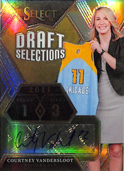 2025 Select WNBA Courtney Vandersloot Auto Autograph Draft Selection Silver