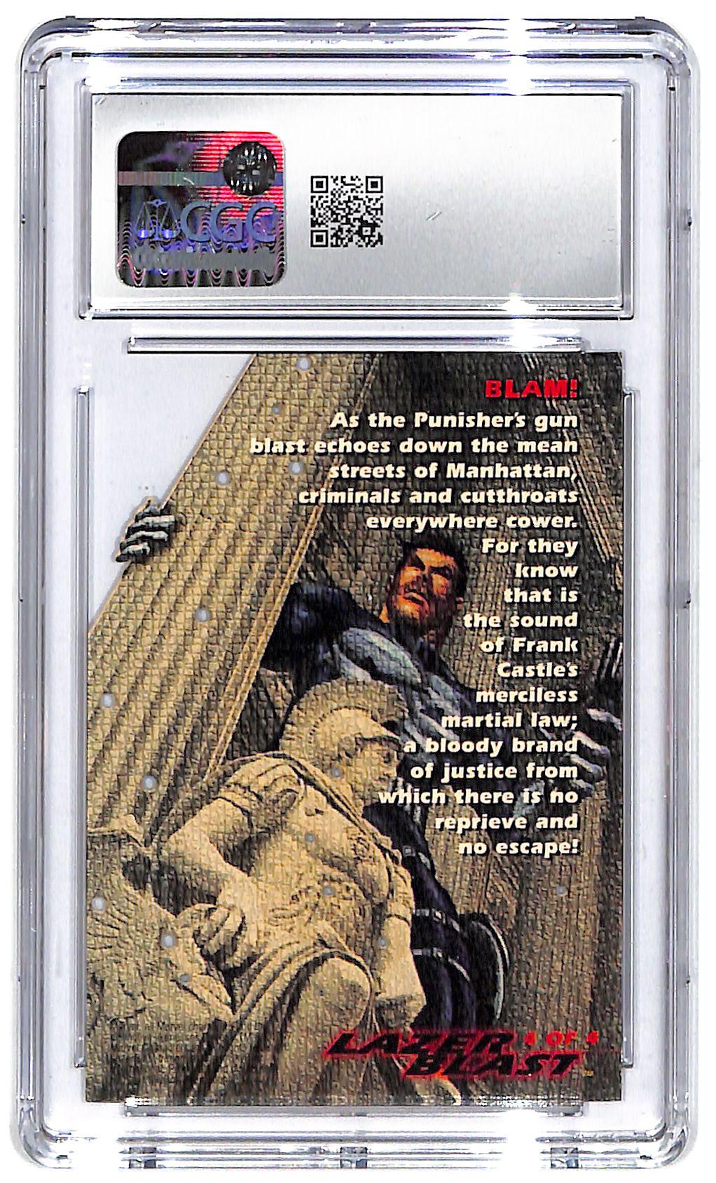 1997 Punisher Marvel Premium QFX Lazerblast Die-Cuts #4 of 4 CGC Mint 9