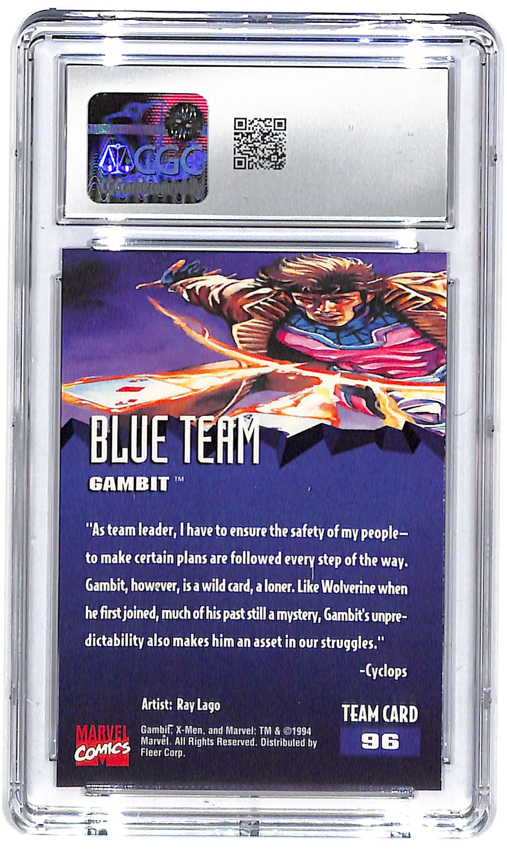 1994 Gambit Fleer Ultra X-Men '95 #96 CGC Mint Plus 9.5
