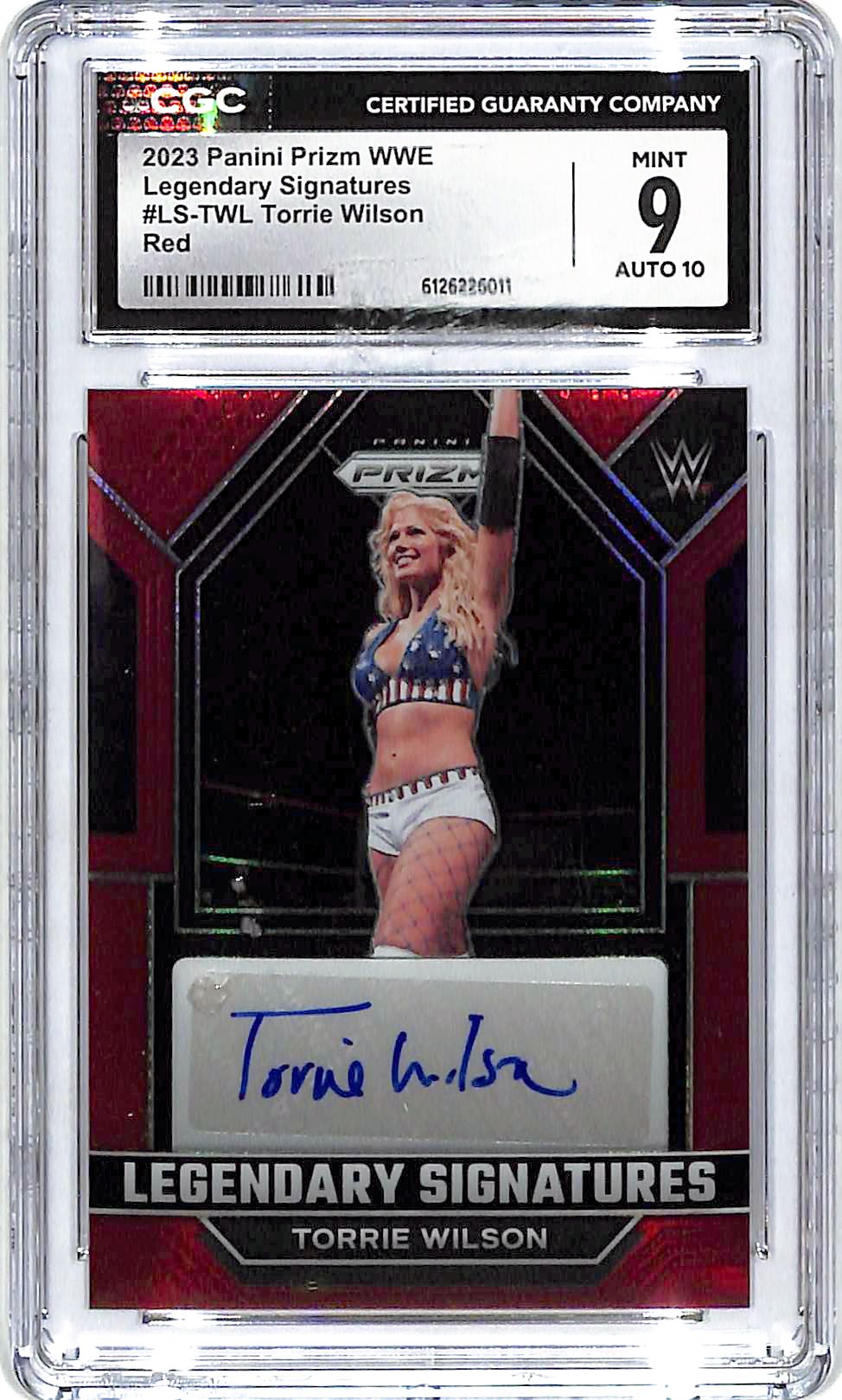 2023 Prizm WWE Torrie Wilson Auto Autograph Red /99 CGC 9 Legendary Signatures