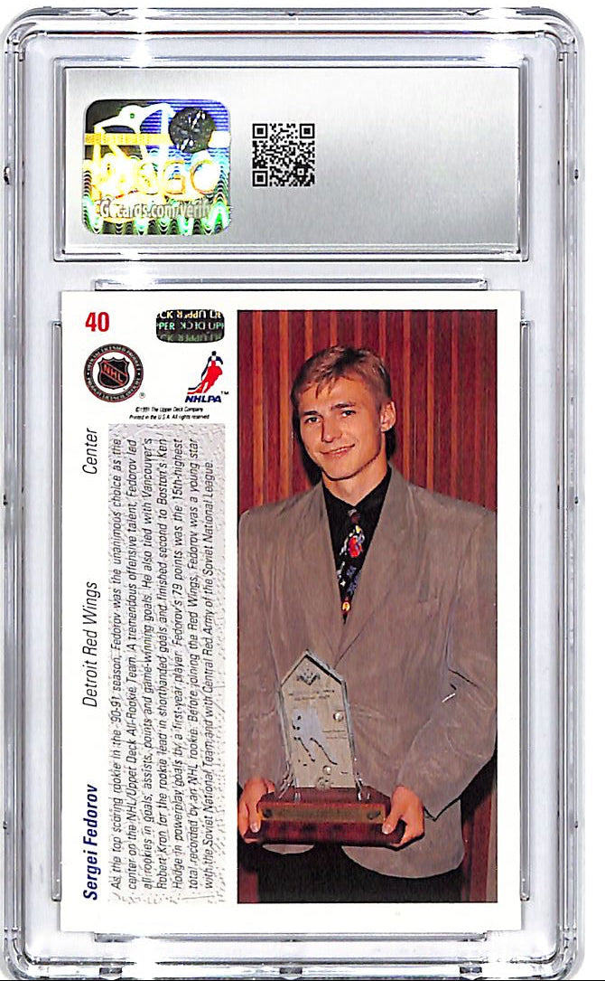 1991-92 Upper Deck Sergei Fedorov All Rookie Team #30 CGC 9.5 Red Wings