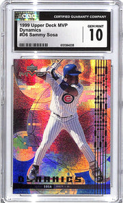 1999 Upper Deck MVP Sammy Sosa Dynamics CGC 10 Cubs