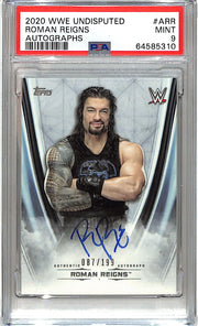 2020 Topps WWE Undisputed Roman Reigns Auto Autograph /199 PSA 9