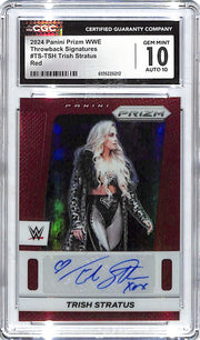 2024 Prizm WWE Trish Stratus Auto Autograph Throwback Red /99 CGC 10