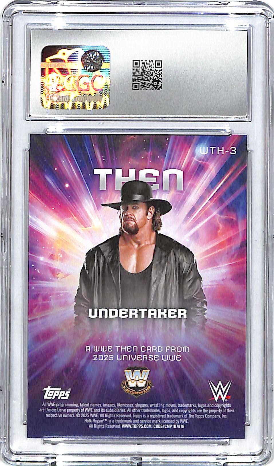 2025 Topps Universe WWE Undertaker Then CGC 10
