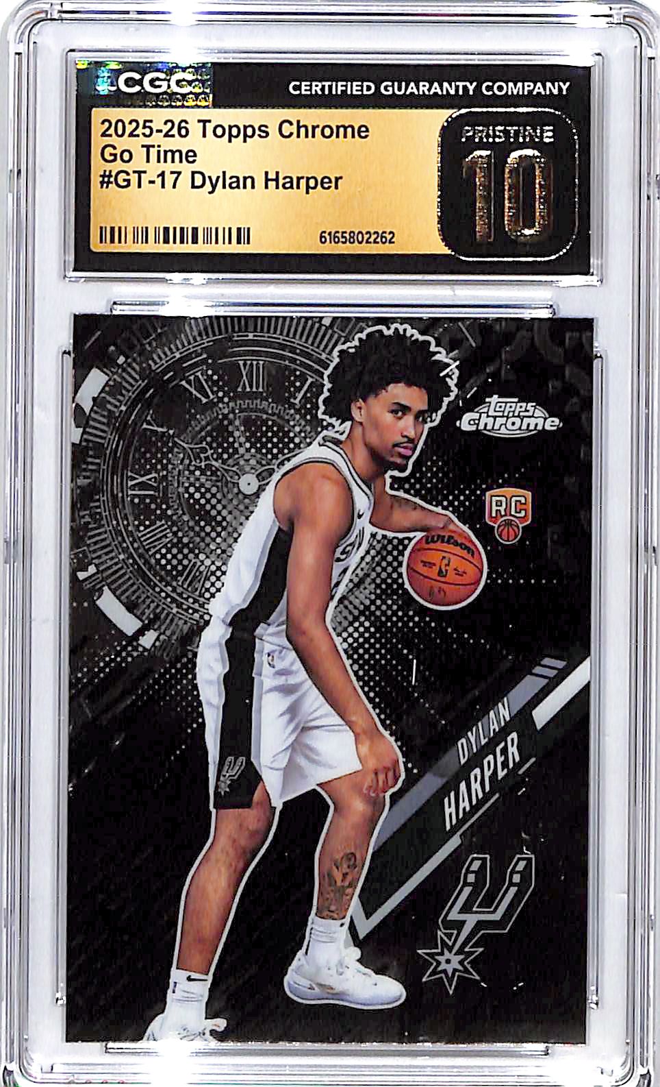2025-26 Topps Chrome Dylan Harper Go Time Rookie RC CGC 10 Pristine Spurs