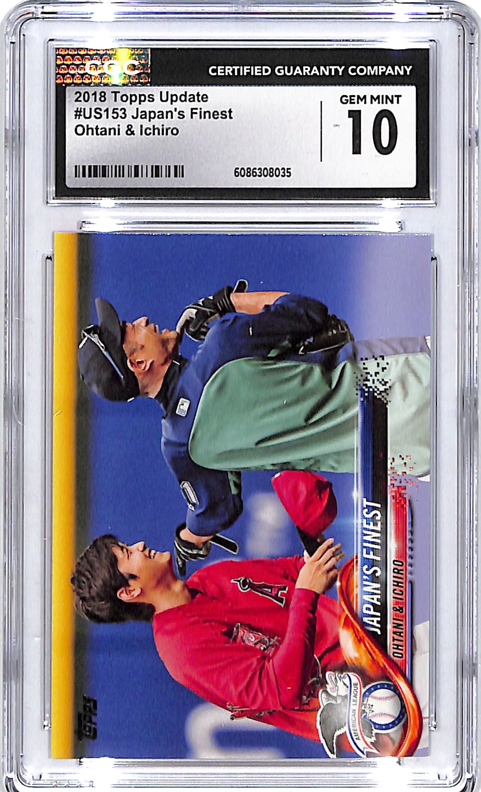 2018 Topps Update Shohei Ohtani Ichiro Japan's Finest Rookie RC US153 CGC 10