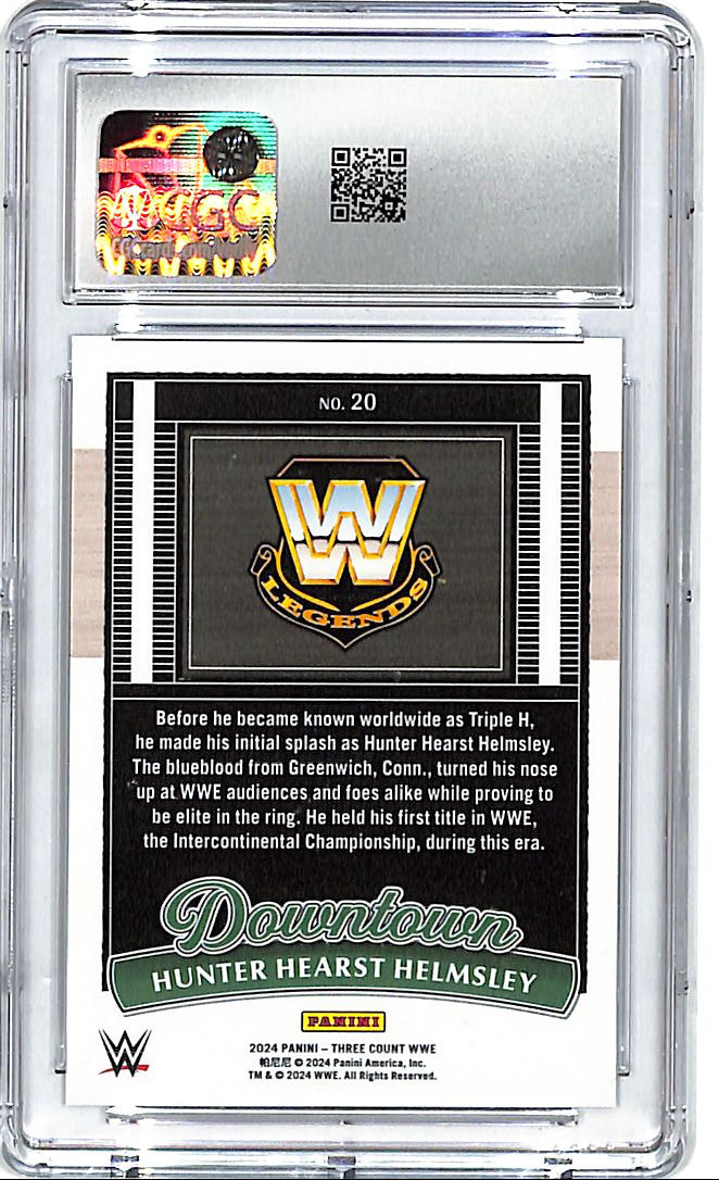2024 Three Count WWE Hunter Hearst Helmsley Triple H Downtown #20 CGC 9.5