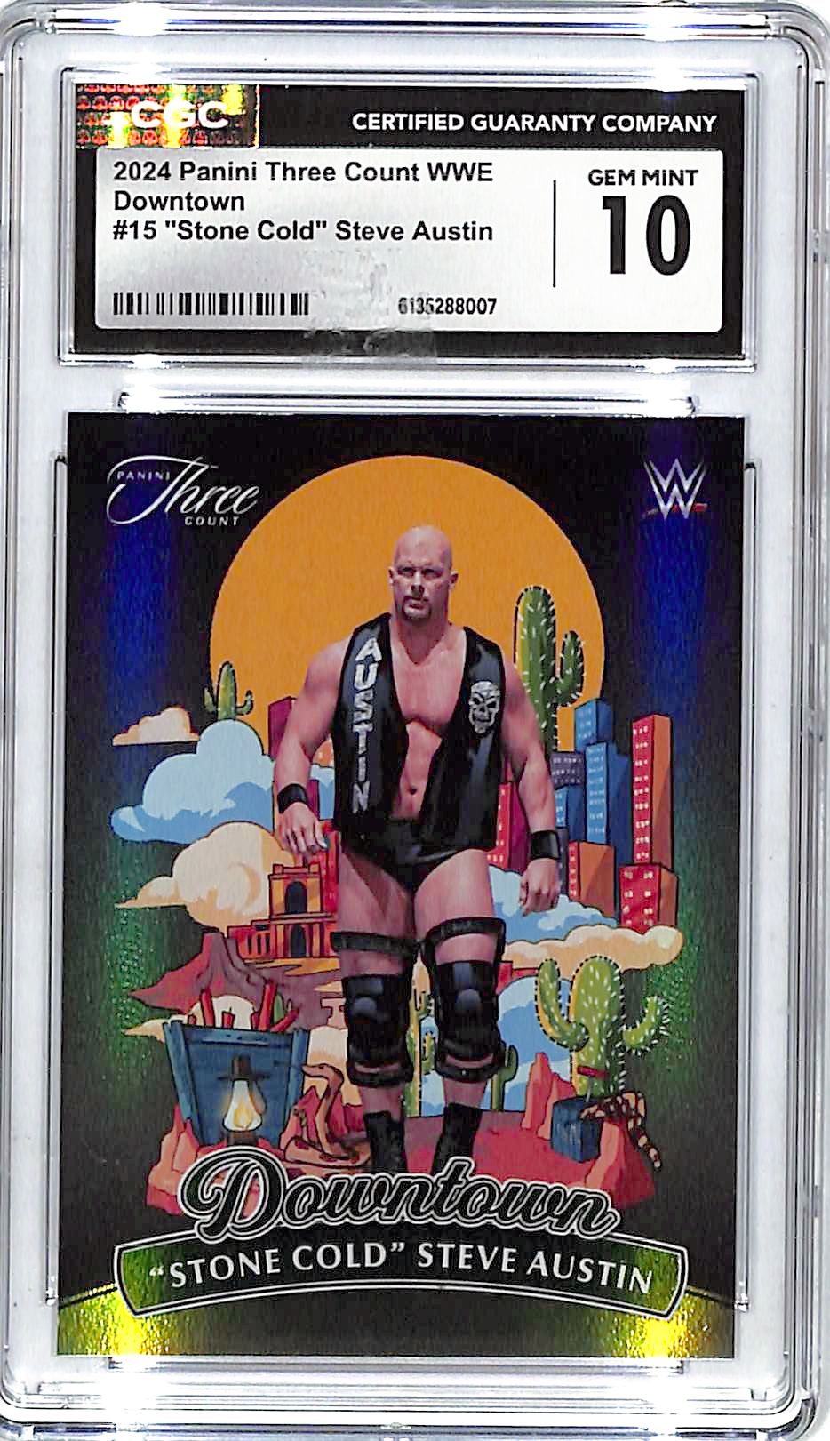 2024 Panini Three Count WWE Stone Cold Steve Austin #15 CGC 10