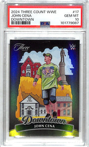 2024 Panini Three Count WWE John Cena Downtown #17 PSA 10