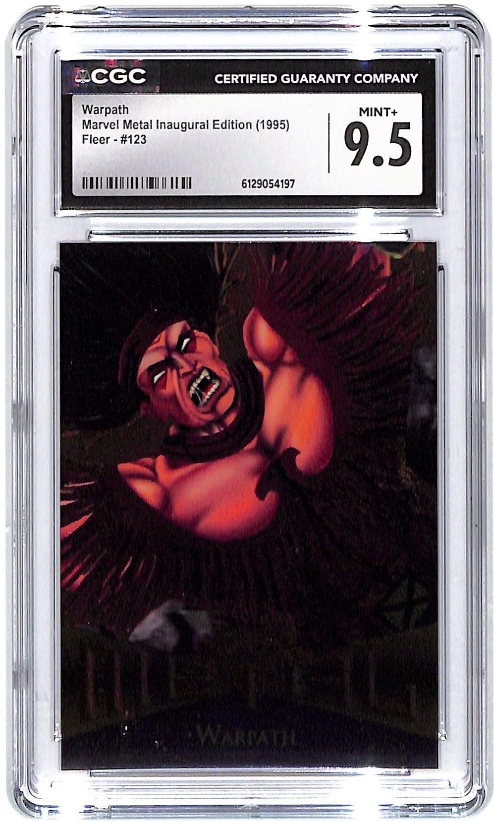 1995 Warpath Fleer Marvel Metal Inaugural Edition #123 CGC Mint Plus 9.5